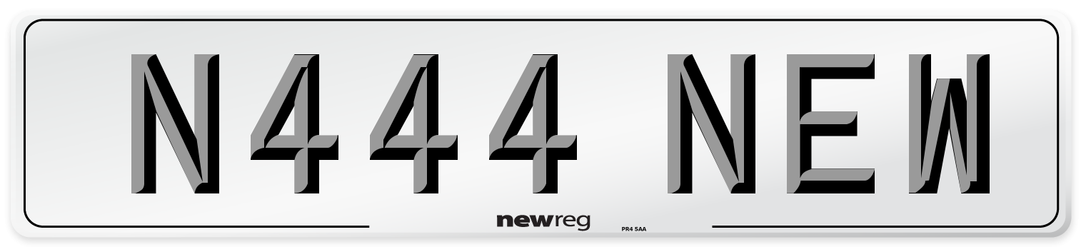N444 NEW Number Plate from New Reg